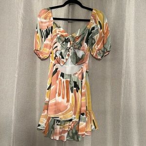 Shein Multicolor cut out mini dress